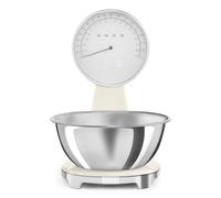 Smeg KSF01CRWW - Báscula de Cocina Analógica y Digital 50's Style 5 Kg Pantalla LCD Crema