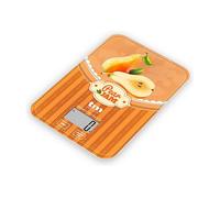 TM Electron TMPBS028 báscula de Cocina con Display Digital, Ultra Delgada con diseño Peras Vintage, 4 sensores, Vuelta a 0, Ideal para repostería y Alimentos, Hasta 5 Kg