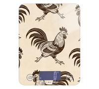 Báscula de cocina vintage con pantalla LCD beige para alimentos, 11 libras/0 18 onzas, escala de 5 kg/5 g para gramos y onzas con 4 unidades de pérdida de peso (pilas no incluidas)