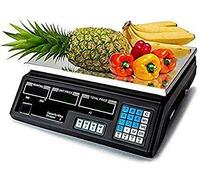 Maxellpower MP-46 BASCULA DE Comercio BALANZA Comercial para Pesar Fruta VERDURA 40KG BATERIA Suma, plastico, Multicolor