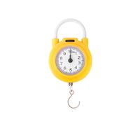 BáScula de Esfera MecáNica PortáTil de 10 Kg BáScula Colgante/BáScula de Cocina Gancho Colgante BáScula Multiusos con Cinta MéTrica Amarilla