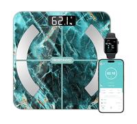 Báscula de grasa corporal, báscula digital con aplicación, báscula Bluetooth para grasa corporal, IMC, peso, masa muscular, agua, proteínas, músculo esquelético, peso óseo, BMR, etc.