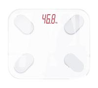 Báscula De Grasa Corporal Floor Scientific Smart Electronic LED Peso Digital Balanza Baño Bluetooth Preciso FáCil De Leer(White)