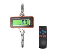 Báscula de grúa digital, báscula colgante industrial electrónica resistente 1500 kg y 3000 lb, con pantalla LED control remoto en color naranja para Garage Farm