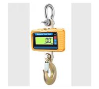 Báscula de grúa digital Báscula de grúa resistente al agua de 3000kg, pantalla LCD, báscula colgante electrónica, Control remoto, gancho de acero de aleación resistente, equilibrio de peso 3T(Yellow)