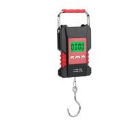 Báscula de grúa digital Báscula Digital con gancho for colgar, báscula electrónica recargable por USB con pantalla LCD de 50kg for equipaje, báscula electrónica resistente al agua con cinta integrada