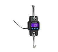 Báscula de grúa digital industrial Báscula de gancho industrial portátil recargable con Bluetooth de 300 kg/50 g, de acero inoxidable, con USB 4.0 BT Para granjas, ganado, fábricas y construcción(Blac