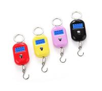 Báscula de grúa Electrónica, Bonita mini báscula digital for pescar, equipaje, viajes, llavero colgante electrónico.(Yellow)