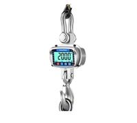 Báscula de grúa industrial, 5000 KG 3T LCD Digital colgante báscula de grúa resistente herramientas de pesaje termohigrómetro(3000KG silver)