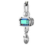 Báscula de grúa industrial de 3000-5000 KG, termohigrómetro de báscula de acero de aleación resistente colgante Digital LCD(3000KG silver)