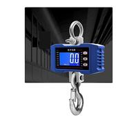 Báscula de grúa, Lagre LCD Digital 500/1000kg báscula de grúa peso portátil Industrial gancho electrónico grúa báscula colgante casa granja,Múltiples funciones(Blauw,500kg 0.1kg)