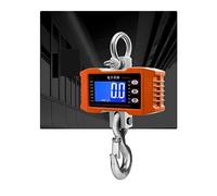 Báscula de grúa, Lagre LCD Digital 500/1000kg báscula de grúa peso portátil Industrial gancho electrónico grúa báscula colgante casa granja,Múltiples funciones(Nero,500kg 0.1kg)