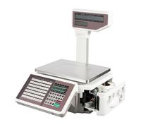 Báscula de Impresión de Etiquetas - Báscula Digital de Alta Precisión con Doble Pantalla, Ideal para Supermercados, Tiendas Minoristas y Almacenes - Caja Registradora Comercial 30 Kg/60 Lb