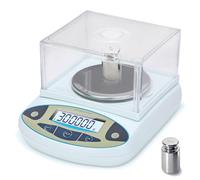 Báscula de laboratorio de 3000 g x 0,01 g, precisión de 0,01 g, 13 unidades, balanza analítica digital, báscula electrónica de precisión de laboratorio, báscula digital con parabrisas (con peso de