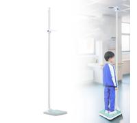 Báscula De Pesaje De Altura Y Peso: Capacidad De Carga De 180 Kg, Rango De Medición De 10 A 220 Cm, Anuncio De Voz En Inglés, Pantalla LCD, Báscula De Columna For Escuela, Hogar Y Gimnasio