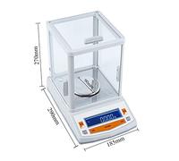 Báscula Digital Balanza analítica sólida 100/200/300 X 0,001 g 1 MG Balanza Digital electrónica Balanza de precisión de Laboratorio con Parabrisas, 200 g 0,001 g