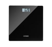 Báscula digital blanca/negra HMS324 de CITIZEN. Comparador de resultados de medidas anteriores, diseño estilizado con tecnología Step-On, pantalla LCD y cristal de alta resistencia.