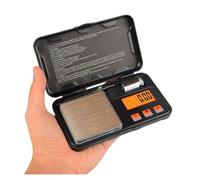 Báscula digital de 0,001 g, mini báscula portátil de 50 g y 200 g, báscula de bolsillo profesional de graduación precisa, herramienta de peso de calibración de miligramos(50g-0.001)
