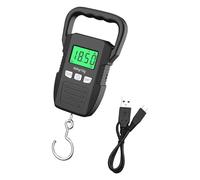 Báscula digital de 60 kg de capacidad de mano con ganchos, báscula colgante resistente retroiluminada, pantalla LCD grande, para colgar, ligera, viaje