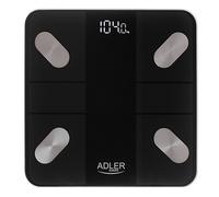 Báscula digital de baño adler ad 8186b blanco negro vidrio templado