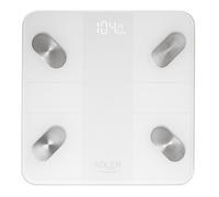 Báscula digital de baño adler ad 8186w blanco vidrio templado 180 kg