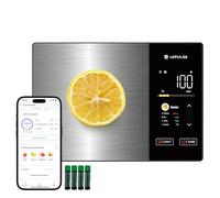 Báscula digital de cocina con cálculo nutricional, báscula de alimentos con 24 análisis nutricionales, báscula nutricional de acero inoxidable de 5 kg, pantalla TFT a color, 50 offline y análisis de