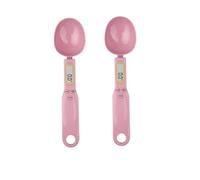 Báscula digital de cocina con cuchara, mini báscula electrónica LCD 3/4 piezas, 0,1-500 g, for medir el peso harina, leche y café en polvo(Pink,4pcs)
