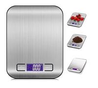 Báscula digital de Cocina con Pantalla LCD - Acero Inoxidable - Balanza de Alimentos Multifuncional 5 kg/1g - balanzas electrónicas, joyería, para el hogar, pesaje de alimentos.