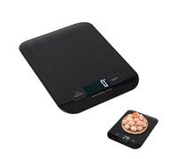 Báscula digital de cocina digital recargable por USB: Nizirioo 10 kg/1 g, báscula de cocina con pantalla LED y función de tara, báscula de alimentos para hornear y cocinar, medir (negro)