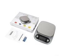 Báscula digital de cocina multifunción de 3 kg/0,1 g, de metal, para dieta y control de porciones en el hogar (10 kg/1 g)