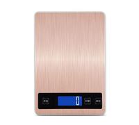 Báscula digital de cocina para cocinar y hornear, fácil de limpiar, panel de vidrio templado con botón táctil, con LED