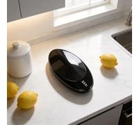 Báscula digital de cocina para té y café, precisión de 0,1 g, capacidad de 200 g, báscula electrónica con carga USB, apagado automático, compacta para viajes y hogar, color negro (blanco)