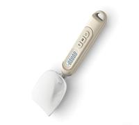 Báscula digital de cuchara medidora, límite de 500 g con precisión de 0,1 g, pantalla LCD brillante, cuerpo delgado para un fácil almacenamiento en la cocina (blanco)