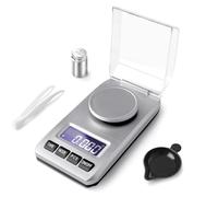 Báscula digital de grado de laboratorio de 0,001 g/50 g con calibración automática, báscula electrónica portátil, herramienta de pesaje profesional, conversión de múltiples unidades