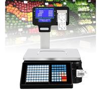 BáScula Digital De Plataforma Báscula digital de precios con doble pantalla, contadora, para caja registradora comercial, impresión de etiquetas y código de barras para supermercados y comer