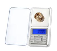 Báscula digital de precisión de bolsillo, 500 x 0,01 g, pilas incluidas, báscula portátil precisa para pesaje de alimentos con pantalla LCD retroiluminada