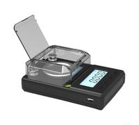 Báscula digital de precisión para joyas, 100 g x 0,001 g, con pantalla LCD, báscula de bolsillo para oro y monedas, 6 unidades, apagado automático, compacta, color negro