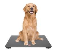Báscula digital de precisión para perros grandes, 100 kg, báscula de plataforma LCD con pantalla LCD para gatitos, cachorros, conejos o bebés, 45 x 65 cm