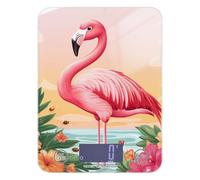 Báscula digital impermeable de dibujos animados Flamingo A River para alimentos, 11 libras/0 18 onzas, 5 kg/5 g (Escenario) Báscula digital de cocina con 4 unidades para preparación de comidas