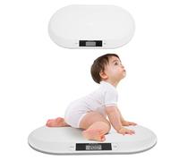 Báscula digital para bebés con pantalla LCD, varios modos de pesaje, báscula infantil para mascotas y bebés, hasta 20 kg, 55 cm x 32 cm x 2,7 cm