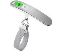 Báscula digital para equipaje de 50 kg, portátil, con pantalla LCD, electrónica, para maletas, bolsas de viaje, herramienta para colgar en la romana