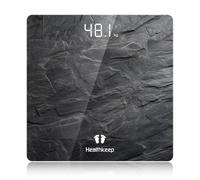 Báscula digital para hombre, Healthkeep Pese Personas de alta precisión con tecnología Step-On Pantalla LED, diseño fino, peso máximo. 180 kg/400 lb, gris mármol…