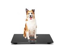 Báscula Digital para Mascota, Medición de Peso de Perro y Gato con 3 Modos de Pesaje (kg, oz, lb) Capacidad de 220 Libras con Precisión de 10g, Negro 25.6 17.7 pulgadas