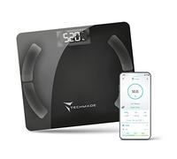 Báscula digital para medir la masa grasa, la masa magra y el metabolismo basal, para iOS y Android, color negro