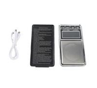 Báscula digital portátil Balanza electrónica precisa profesional 500 g 0 1 g con pantalla de retroiluminación verde de acero inoxidable para joyería dorada Báscula de bolsillo (El peso del artículo