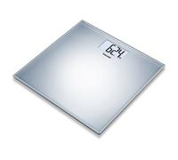 Beurer GS 202 - Báscula de baño digital de vidrio, pantalla LCD, color plateado