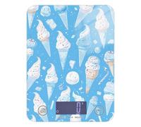 Báscula eléctrica de helado de dibujos animados azul Keto para alimentos, 11 libras/1 onzas, escala de gramos de cocina de 5 kg/5 g con 4 unidades para (usuario) (usuario) (usuario) pesa digital para