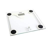 Báscula electrónica de baño Botti LIGHT, medición de precisión de hasta 180 kg, pantalla LED, cristal templado, compacta, 3 unidades de medida, indicador de batería y sobrecarga