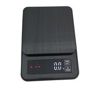 Báscula Electrónica de Café con Temporizador y Pantalla Led, 10kg | Medición Precisa para Cocina y Horneado, Base Antideslizante, Color Negro, Uso en Café y Control Alimenticio