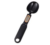 Báscula electrónica de cocina DELURA Spoonlcd con peso múltiple para especias, harina y porcionado, color negro.